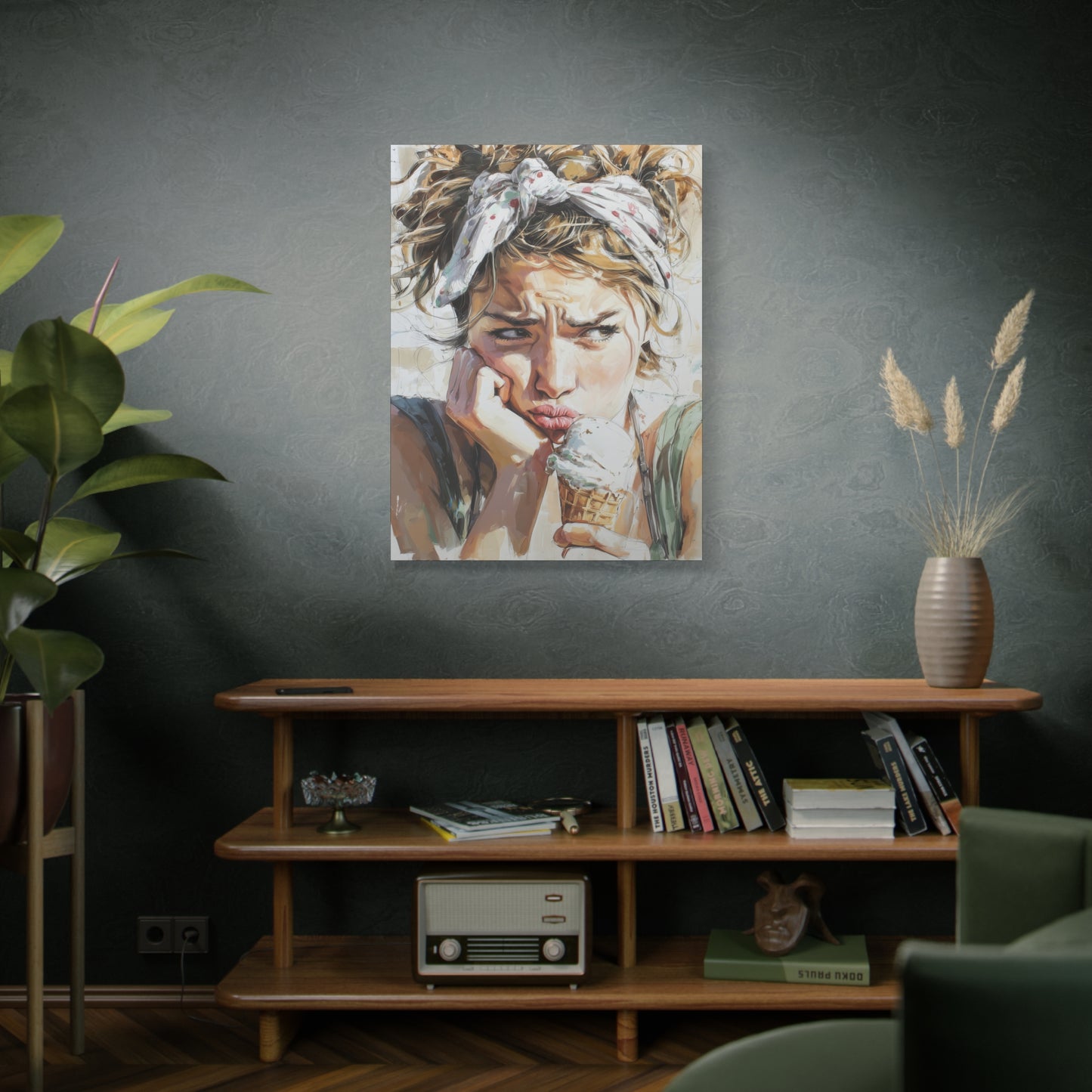 Gallery Wrapped Canvas, Sweet Summer Nostalgia, Sugar and Spice Art Canvas, Ice Cream Dreams Art – Josie