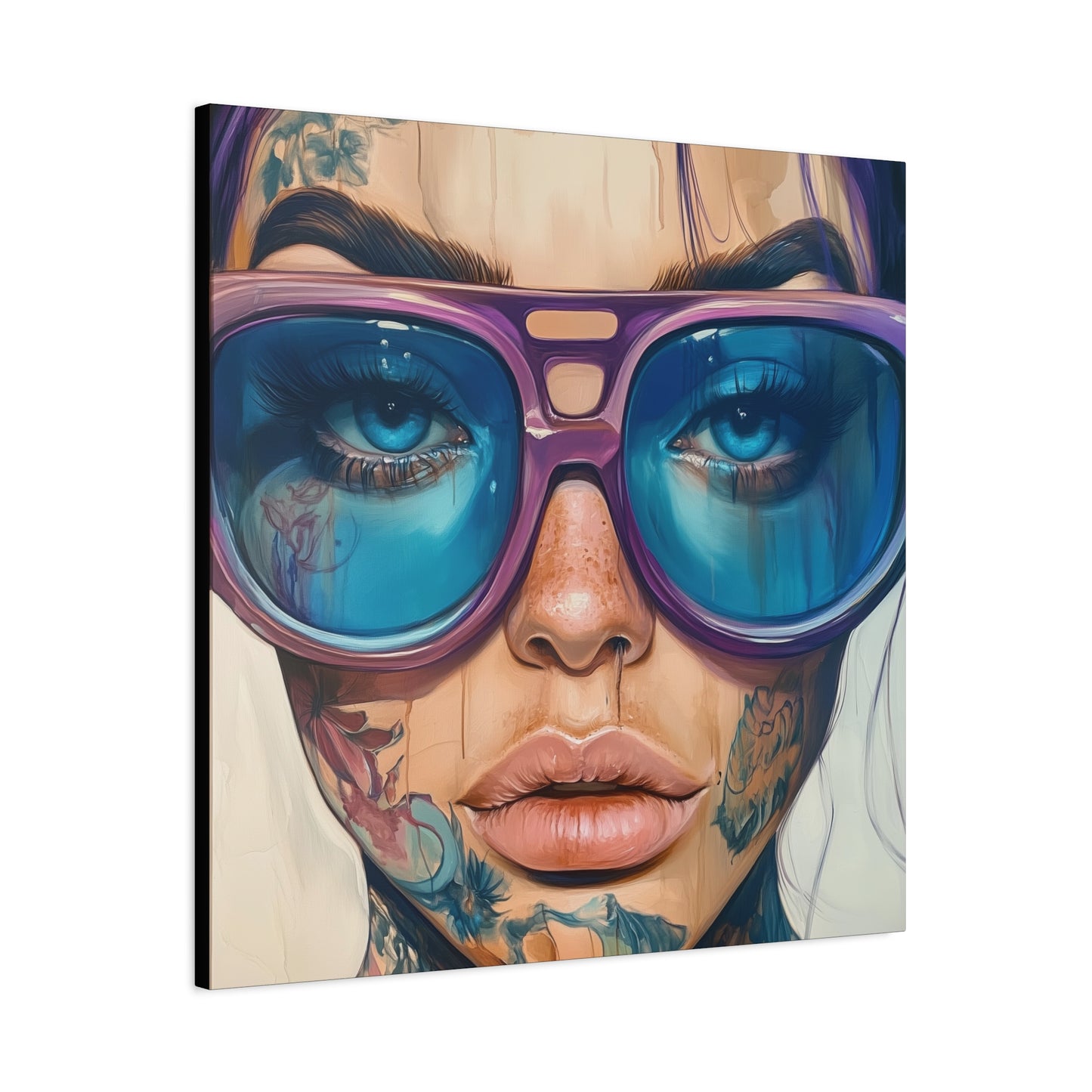 Canvas Gallery Wrap, Ladies in Lenses Wall Art, Abstract Femme Girl Art - Jane