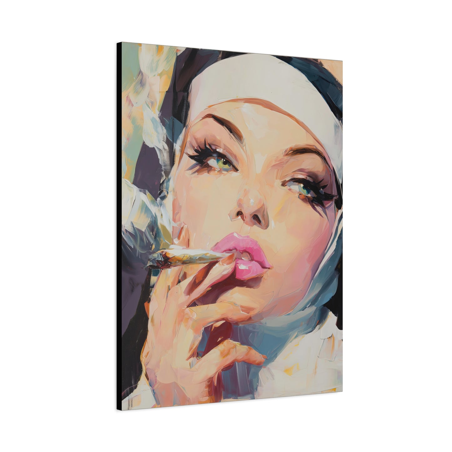 Gallery Wrapped Canvas, Habits and Heresy Art Canvas, Naughty Nuns Art Canvas – Sister Felicity