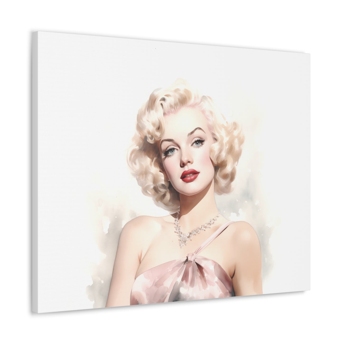 Canvas Wall Art, Gallery Wrapped Pop Art, Celebrity Wall Art – Marilyn Monroe - Pink