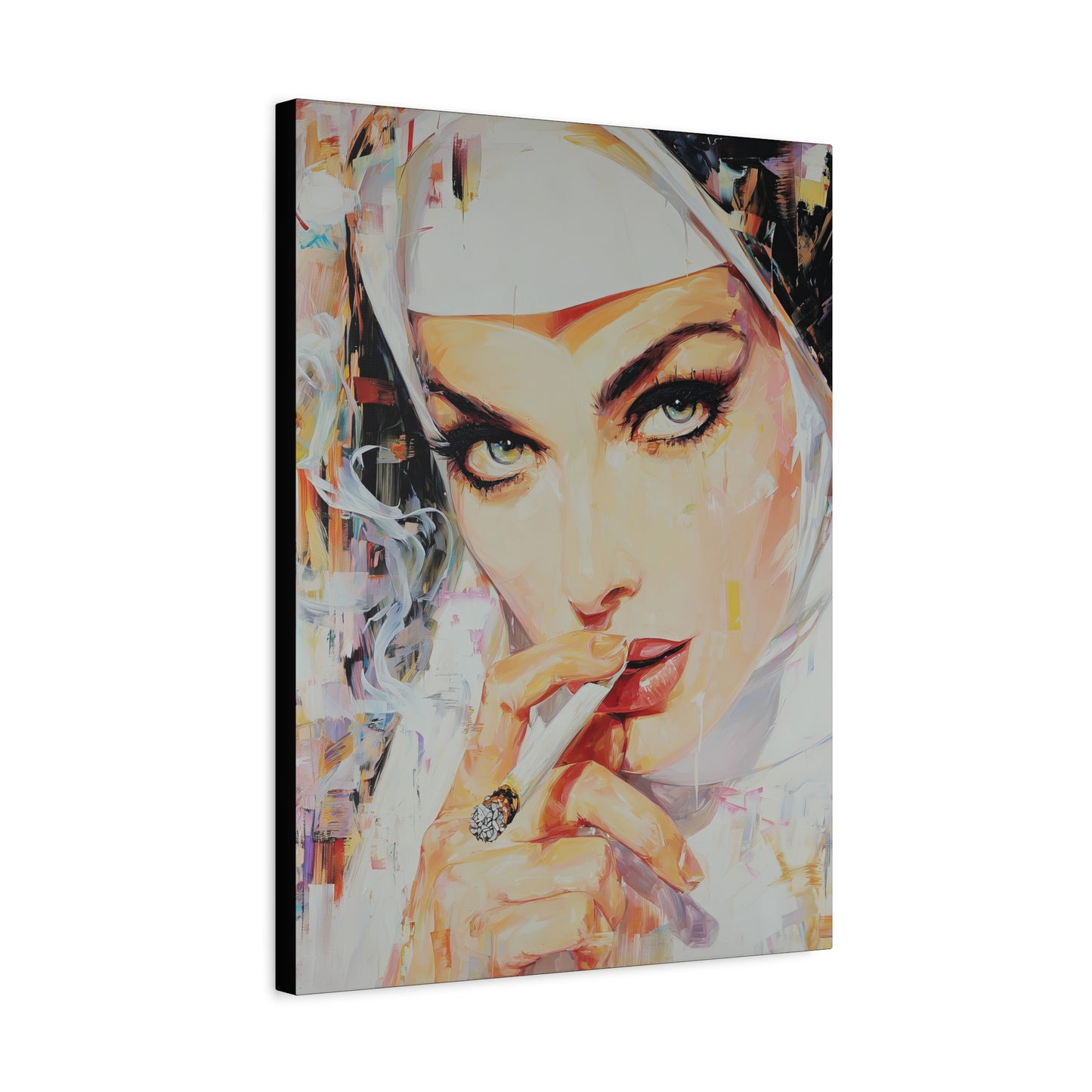 Gallery Wrapped Canvas, Habits and Heresy Art Canvas, Naughty Nuns Art Canvas – Sister Carmela