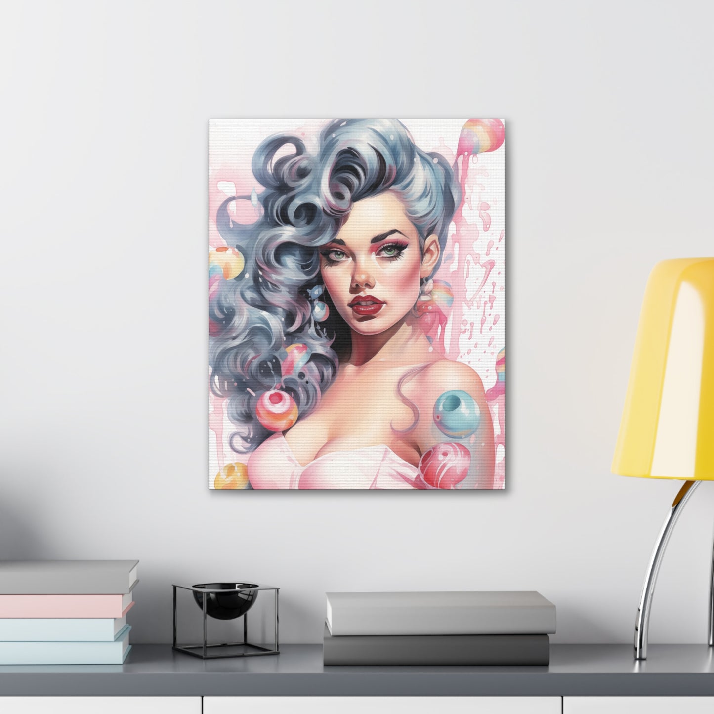 Canvas Wall Art, Gallery Wrapped Pop Art, Femme Doll Wall Art – Lux