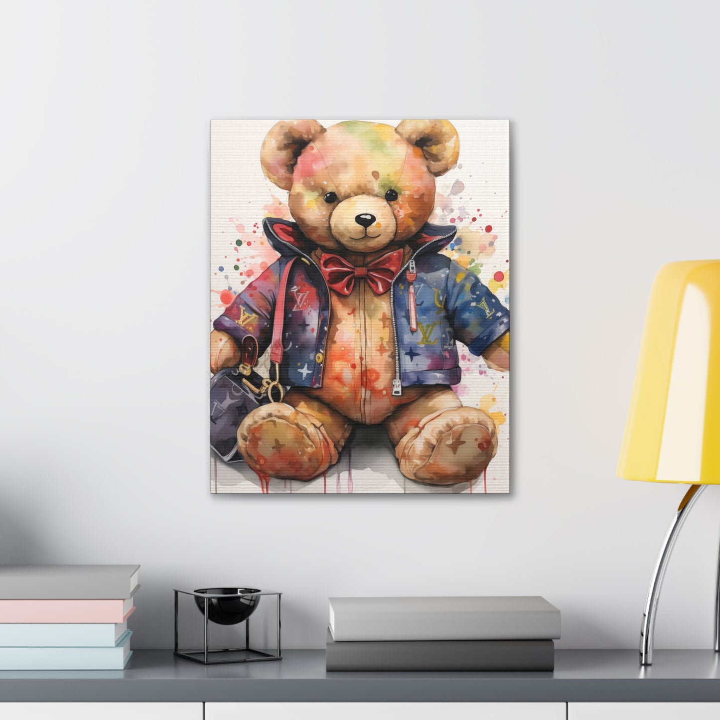 Canvas Gallery Wrap - LV Bear Wall Art - Drip