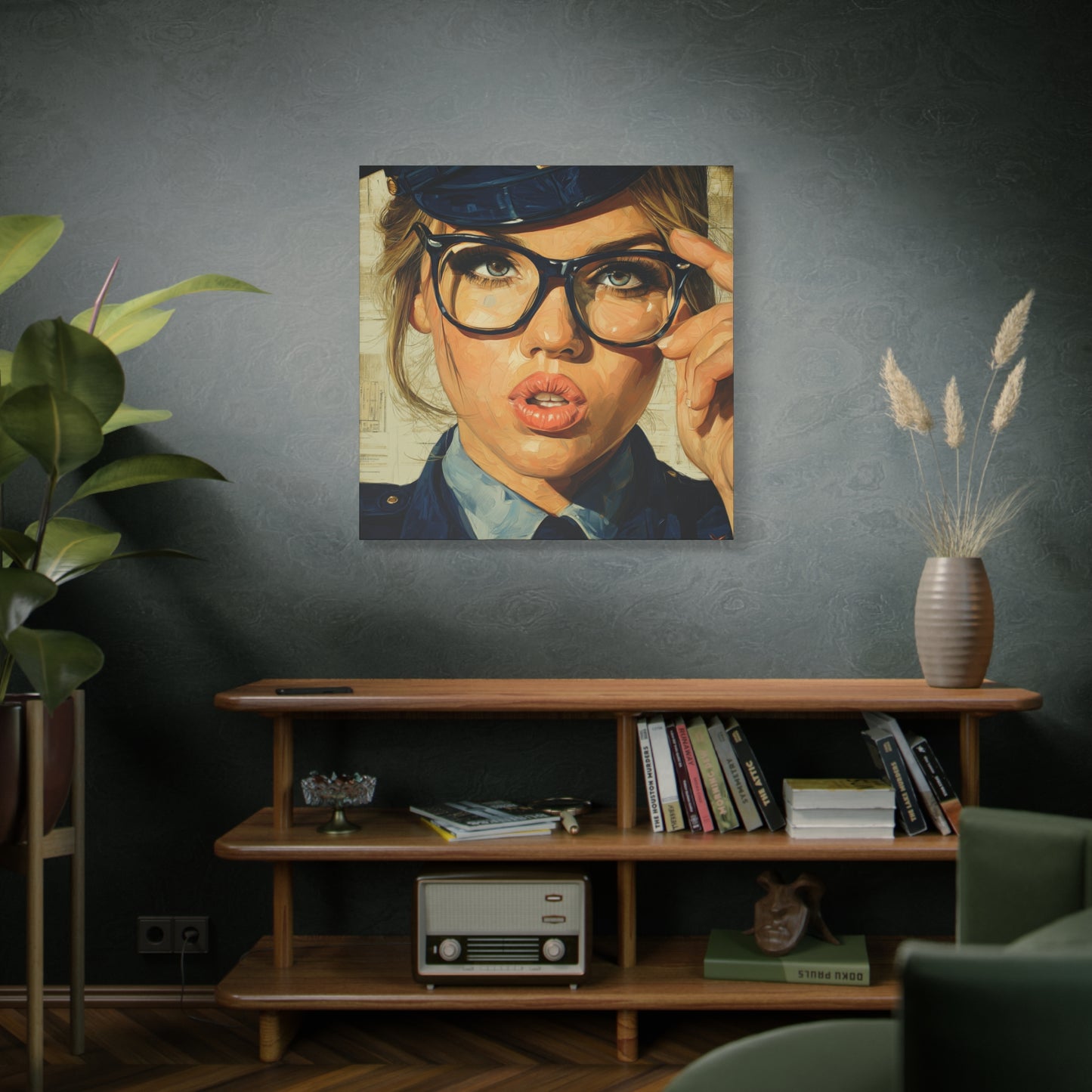 Gallery Wrapped Canvas, Liberty and Lace Art Canvas, Erotic Pinup Art Canvas – Dixie