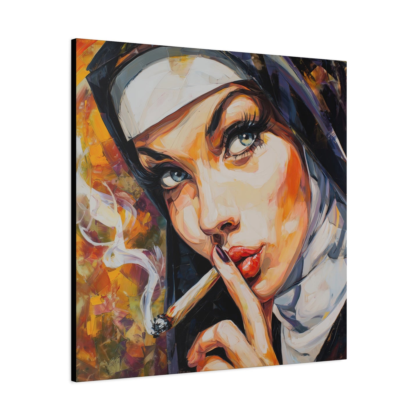 Gallery Wrapped Canvas, Habits and Heresy Art Canvas, Naughty Nuns Art Canvas – Sister Celestine