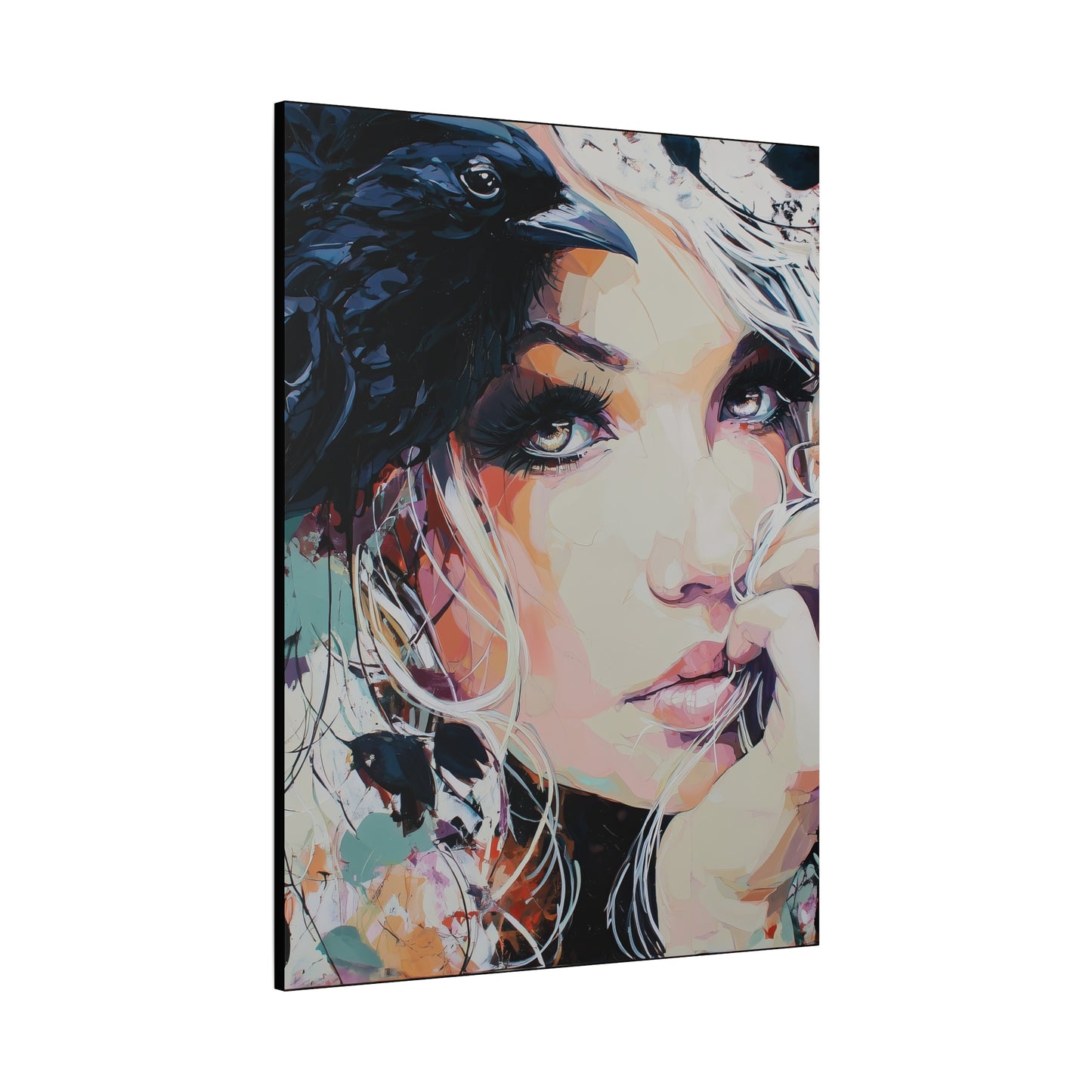 Gallery Wrapped Canvas, Myth and Bones Gothic Art Canvas, Dark Muse Canvas - Calista