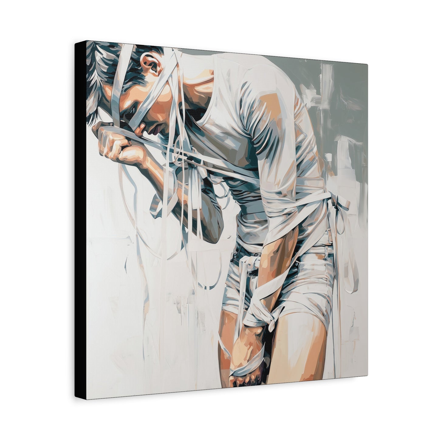 Gallery Wrapped Canvas, Ropes and Reverence Art Canvas, Erotic Shibari Art Canvas – Armand
