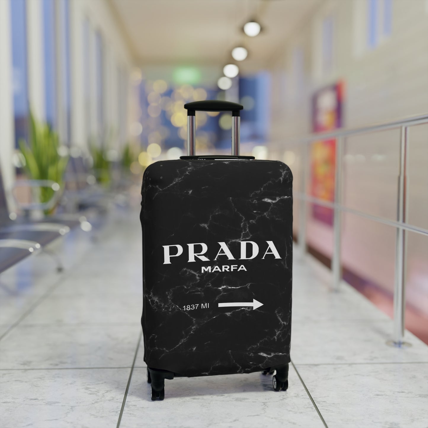 Designer Inspired Luggage Cover - 1837 Miles to Marfa