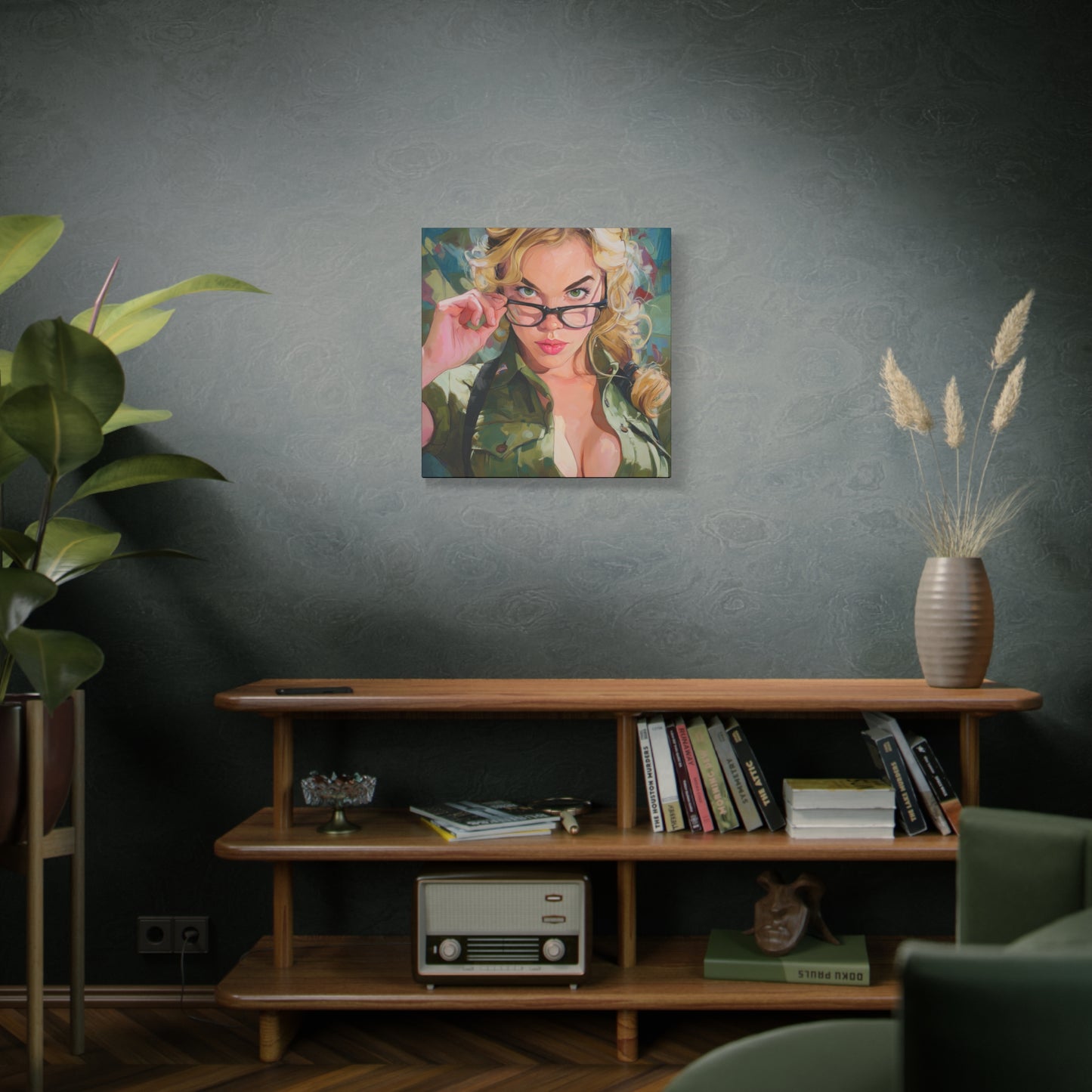 Gallery Wrapped Canvas, Liberty and Lace Art Canvas, Erotic Pinup Art Canvas – Barb