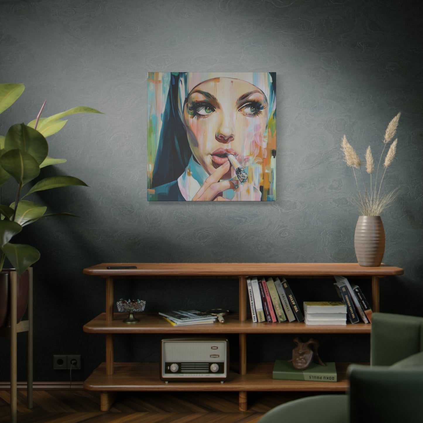 Gallery Wrapped Canvas, Habits and Heresy Art Canvas, Naughty Nuns Art Canvas – Sister Seraphine