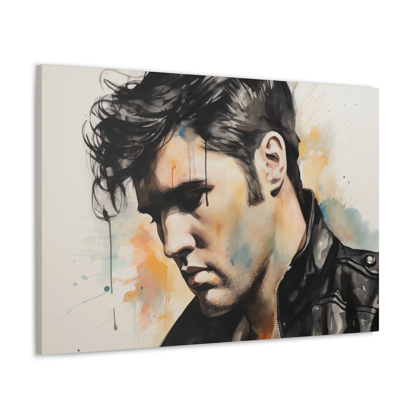 Gallery Wrapped Canvas, Celebrity Inspired, Pop Art Canvas – Elvis Also