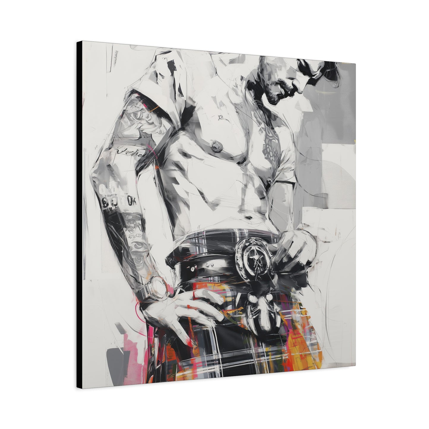Gallery Wrapped Canvas, Kilts and Carnage Art Canvas, Erotic Pinup Art Canvas – Callum
