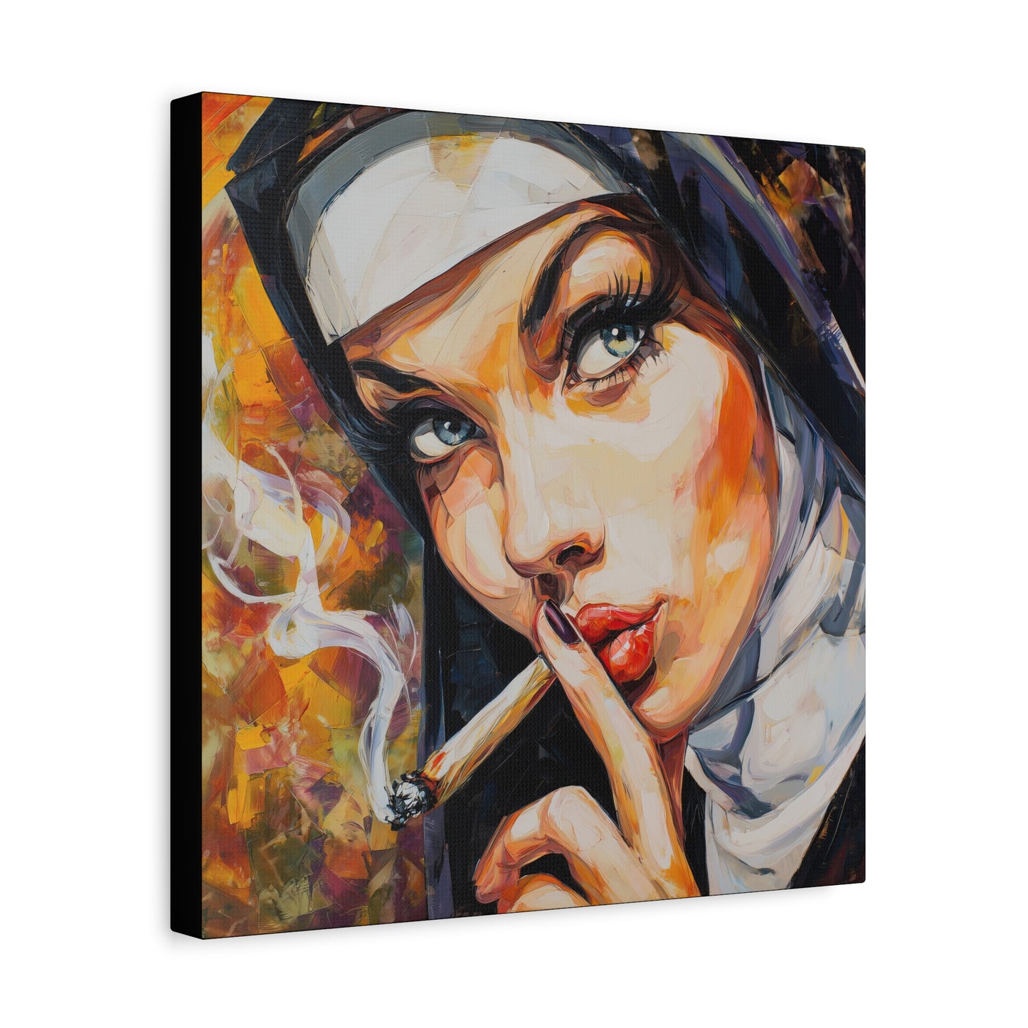 Gallery Wrapped Canvas, Habits and Heresy Art Canvas, Naughty Nuns Art Canvas – Sister Celestine