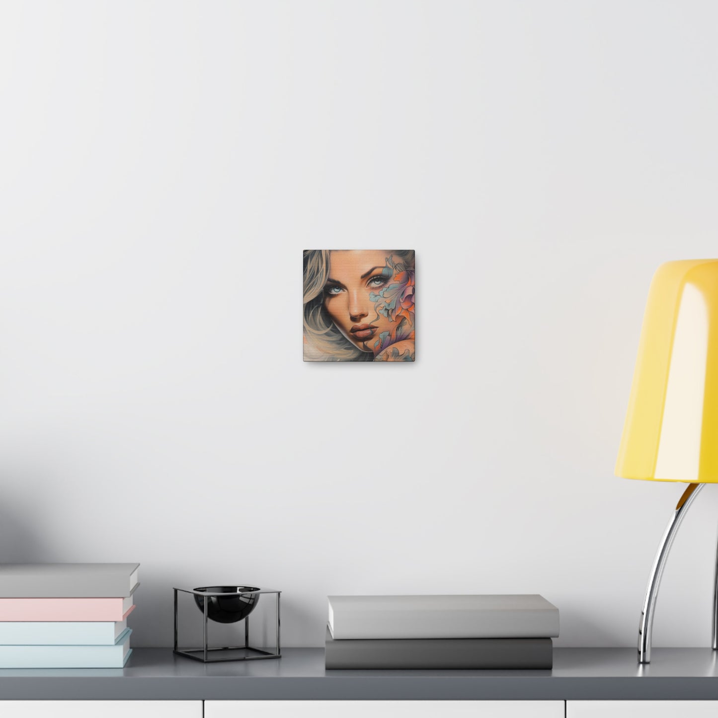 Gallery Wrapped Canvas, Edgy Tattooed Beauty, Urban Pop Art Canvas – Bella