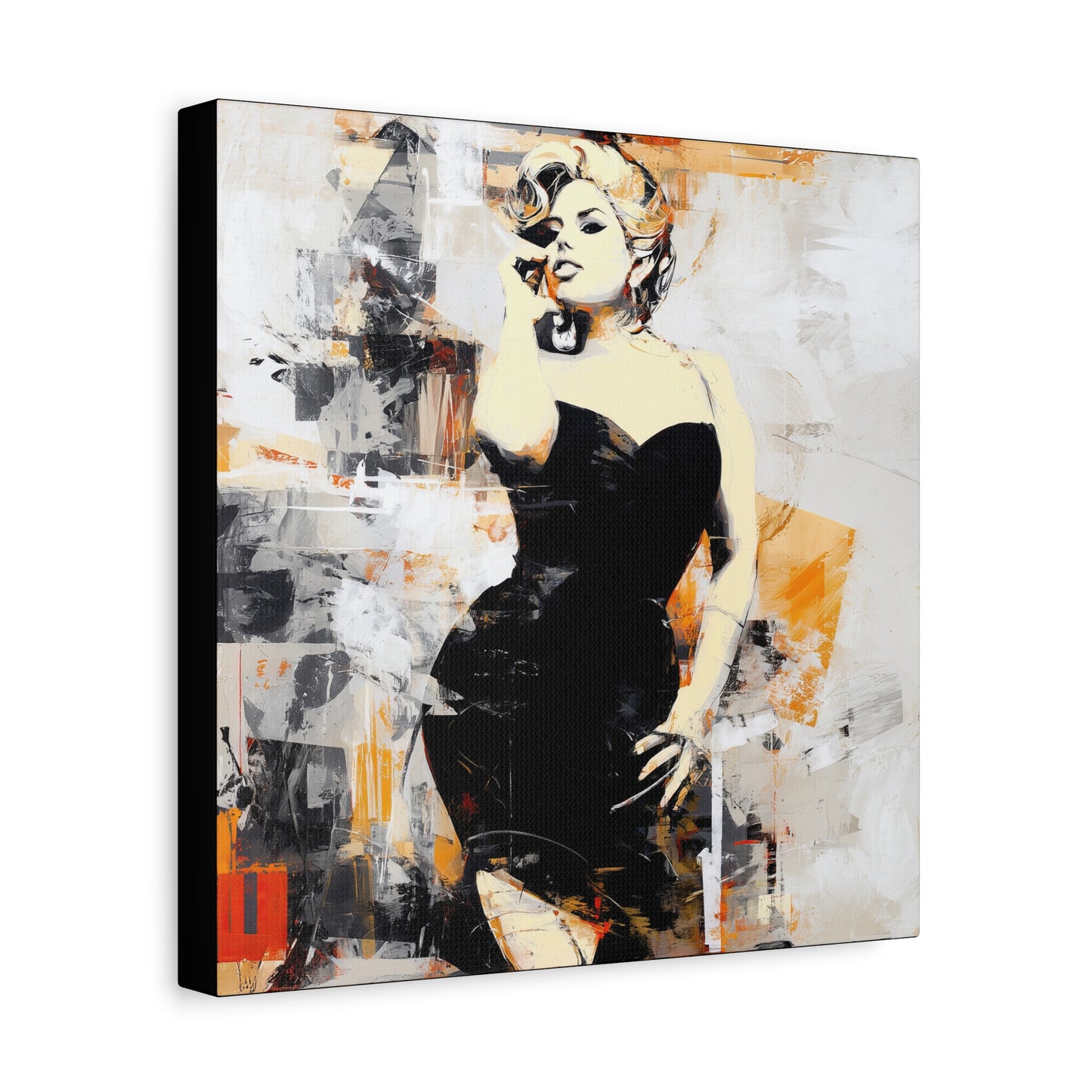 Gallery Wrapped Canvas, Guilt and Grit Adult Art Canvas, Erotic Pinup Art Canvas – Carmen