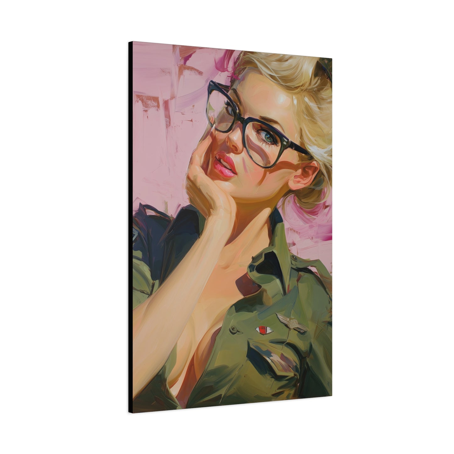 Gallery Wrapped Canvas, Liberty and Lace Art Canvas, Erotic Pinup Art Canvas – Roxanne