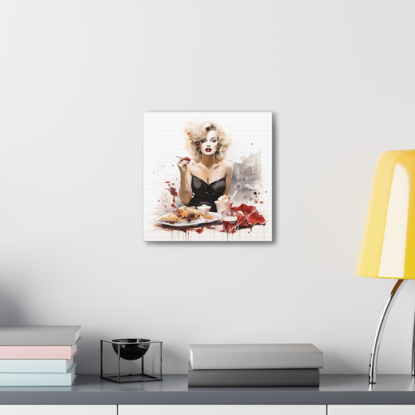 Canvas Wall Art, Gallery Wrapped Pop Art, Celebrity Wall Art – Marilyn Monroe - Cafe