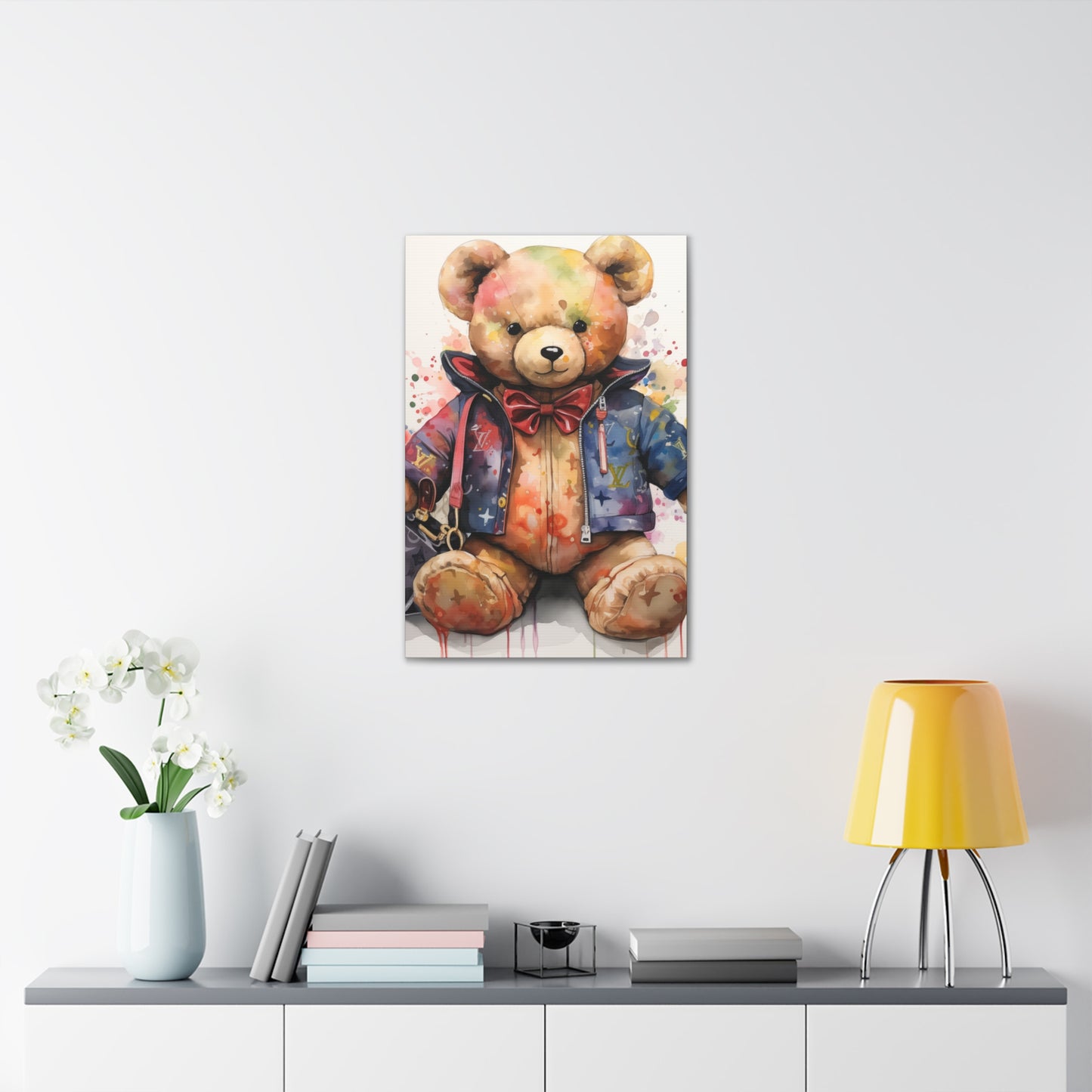 Canvas Gallery Wrap - LV Bear Wall Art - Drip