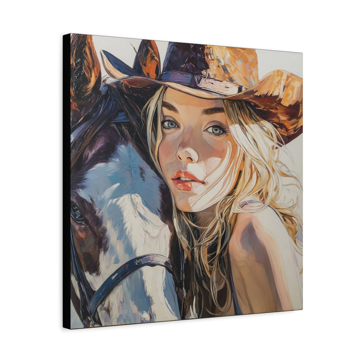 Gallery Wrapped Canvas, Wranglers and Wreckage Art Canvas, Erotic Pinup Art Canvas – Cassidy