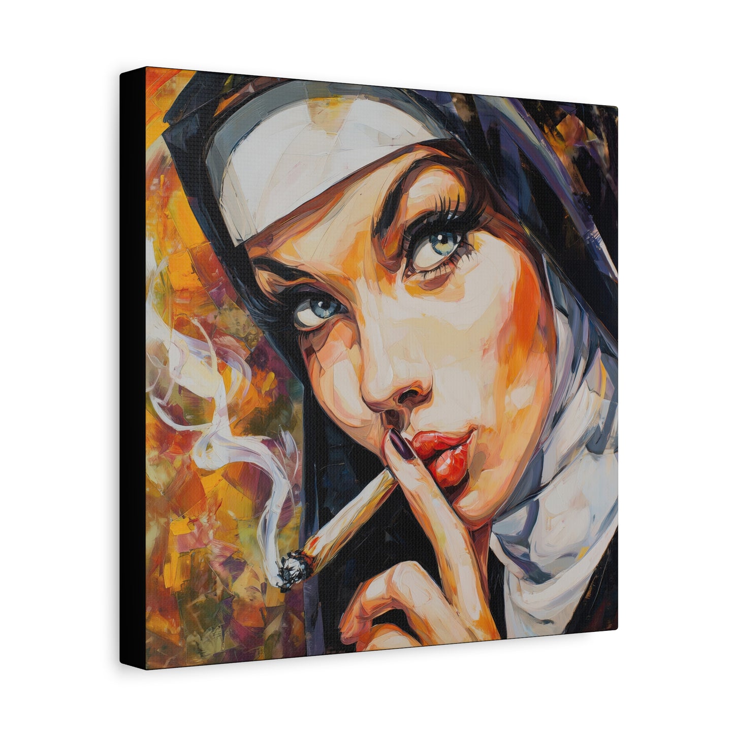 Gallery Wrapped Canvas, Habits and Heresy Art Canvas, Naughty Nuns Art Canvas – Sister Celestine