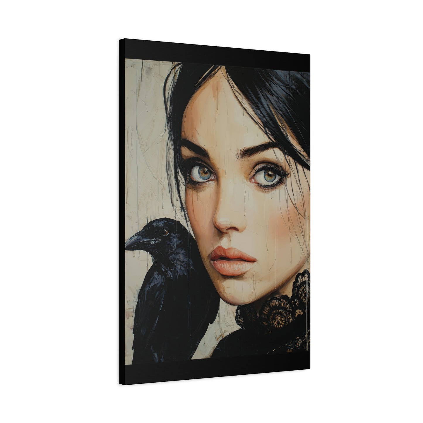 Gallery Wrapped Canvas, Myth and Bones Gothic Art Canvas, Dark Muse Canvas - Blythe