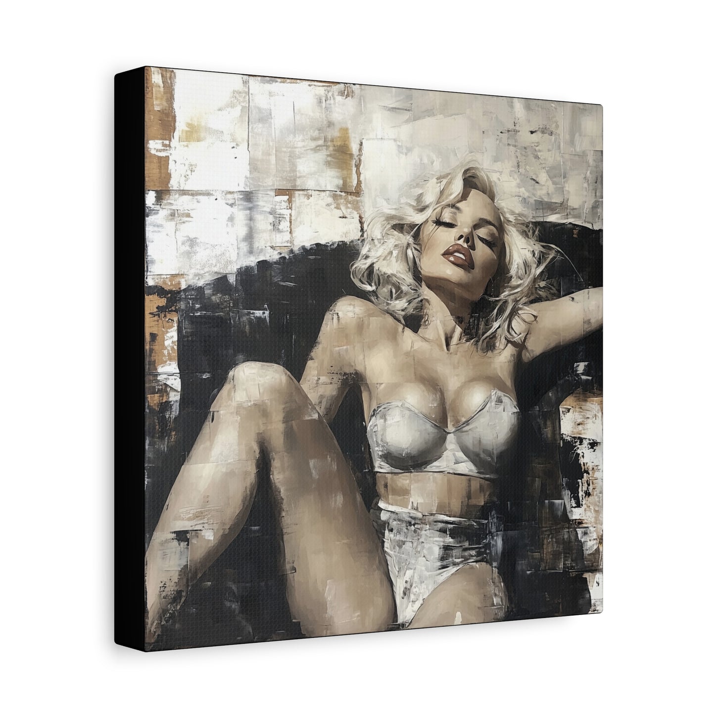 Gallery Wrapped Canvas, Guilt and Grit Adult Art Canvas, Erotic Pinup Art Canvas – Lyra