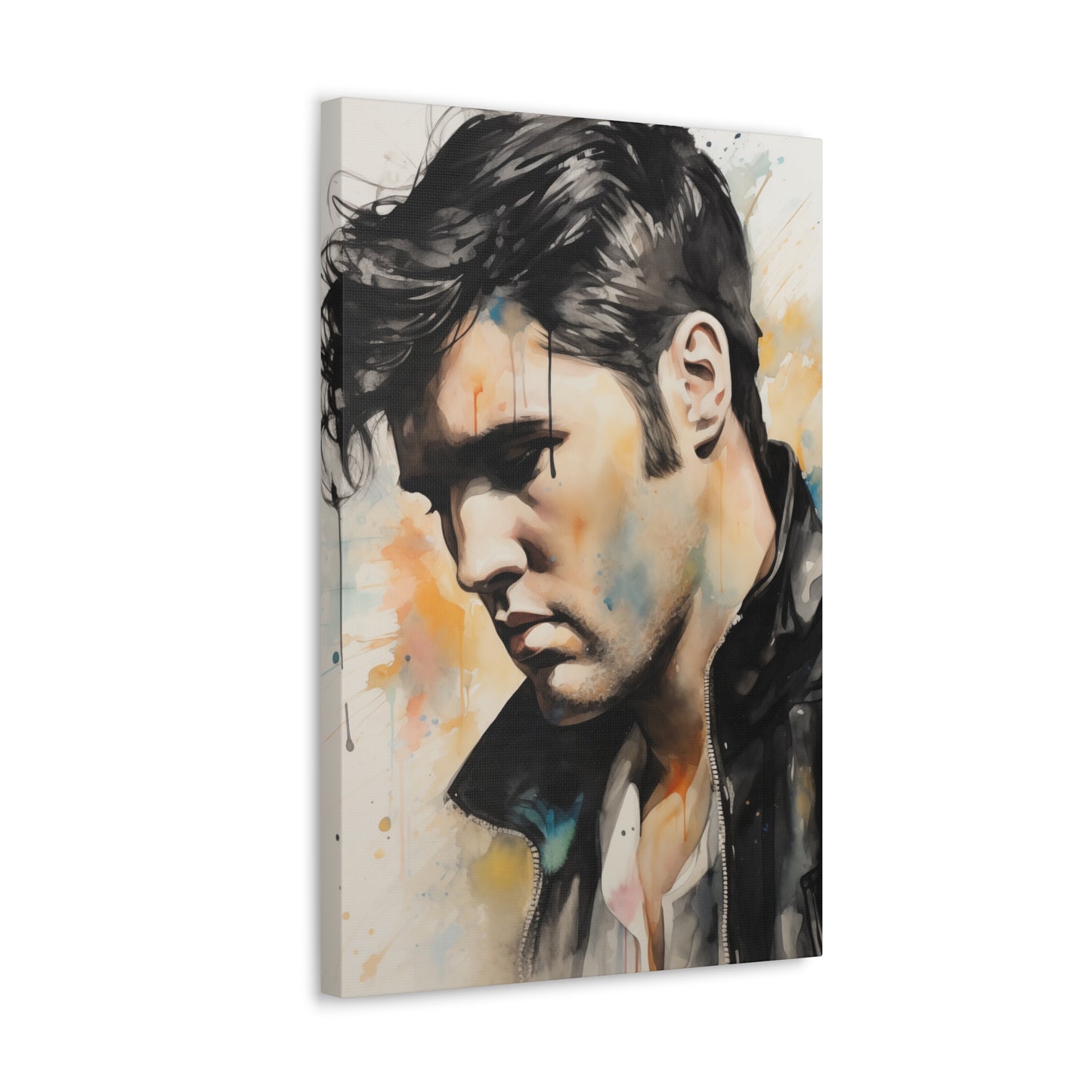 Gallery Wrapped Canvas, Celebrity Inspired, Pop Art Canvas – Elvis Also