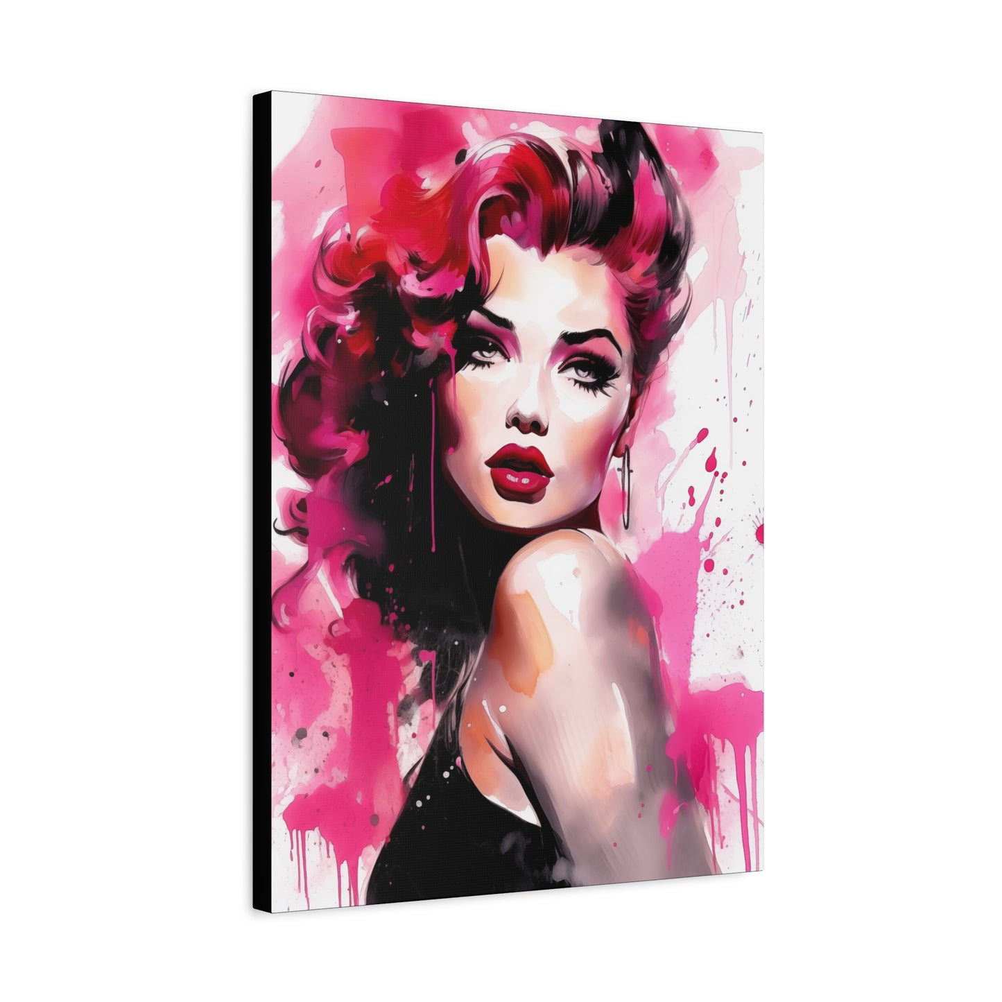 Gallery Wrapped Canvas, Tattooed Beauty, Femme Doll Pop Art Canvas – Thalia