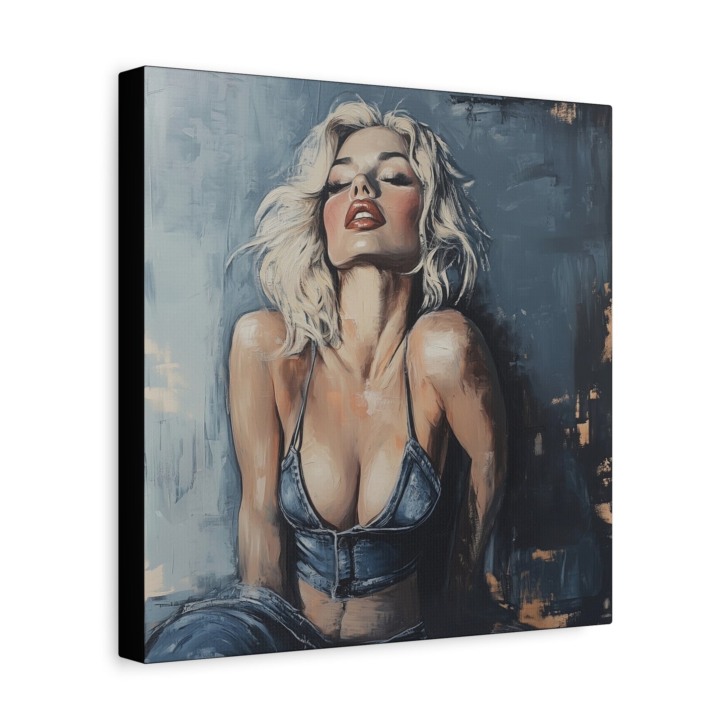 Gallery Wrapped Canvas, Guilt and Grit Adult Art Canvas, Erotic Pinup Art Canvas – Leona