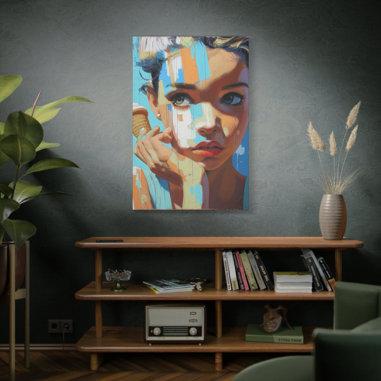 Gallery Wrapped Canvas, Sweet Summer Nostalgia, Sugar and Spice Art Canvas, Ice Cream Dreams Art – Rue