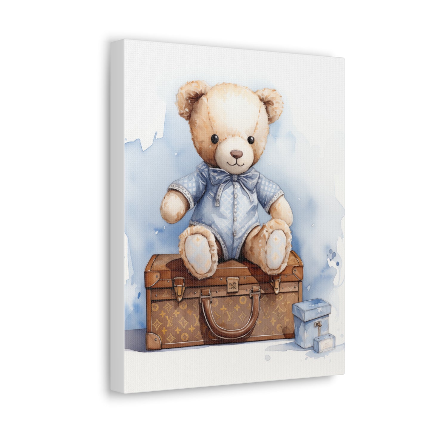 Canvas Gallery Wrap - LV Bear Wall Art - Blu