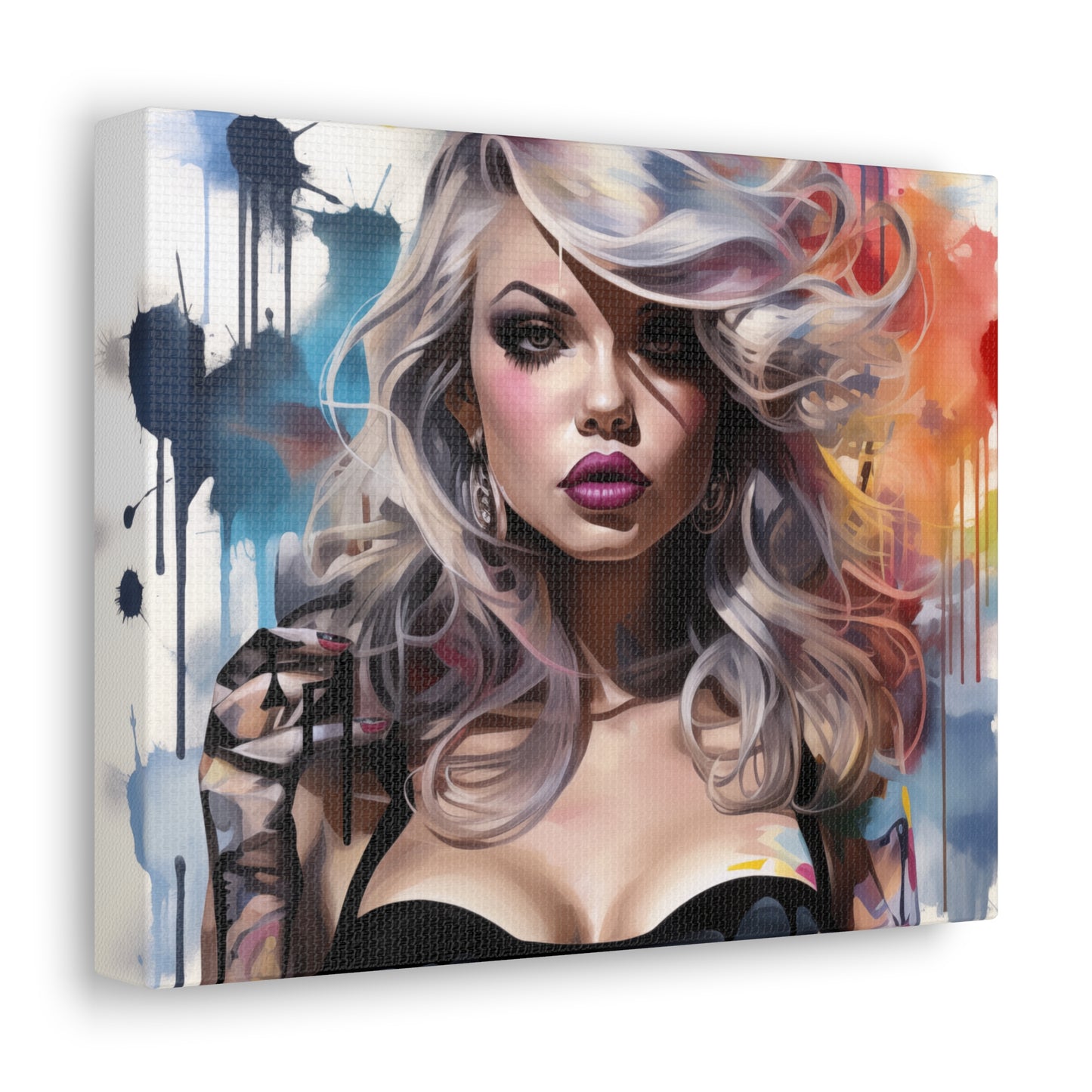 Canvas Wall Art, Gallery Wrapped Pop Art, Femme Doll Wall Art – Zephyr