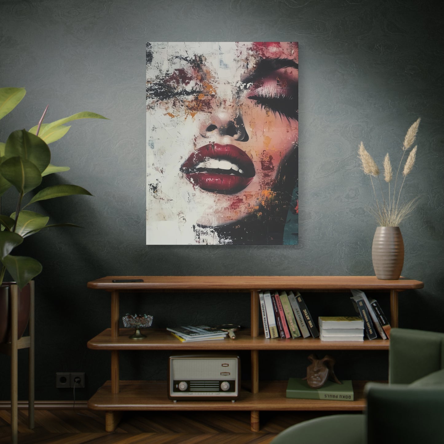 Gallery Wrapped Canvas, Guilt and Grit Adult Art Canvas, Erotic Pinup Art Canvas – Simone