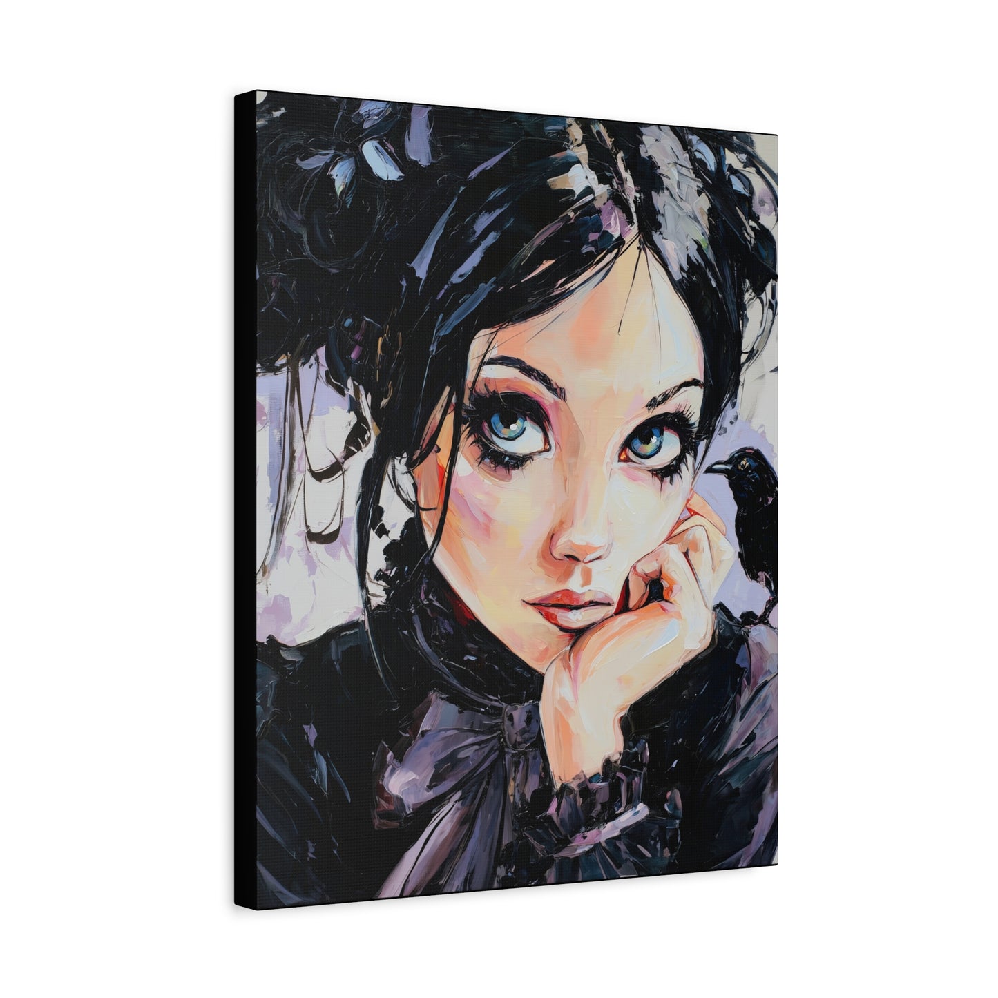 Gallery Wrapped Canvas, Myth and Bones Gothic Art Canvas, Dark Muse Canvas - Lark