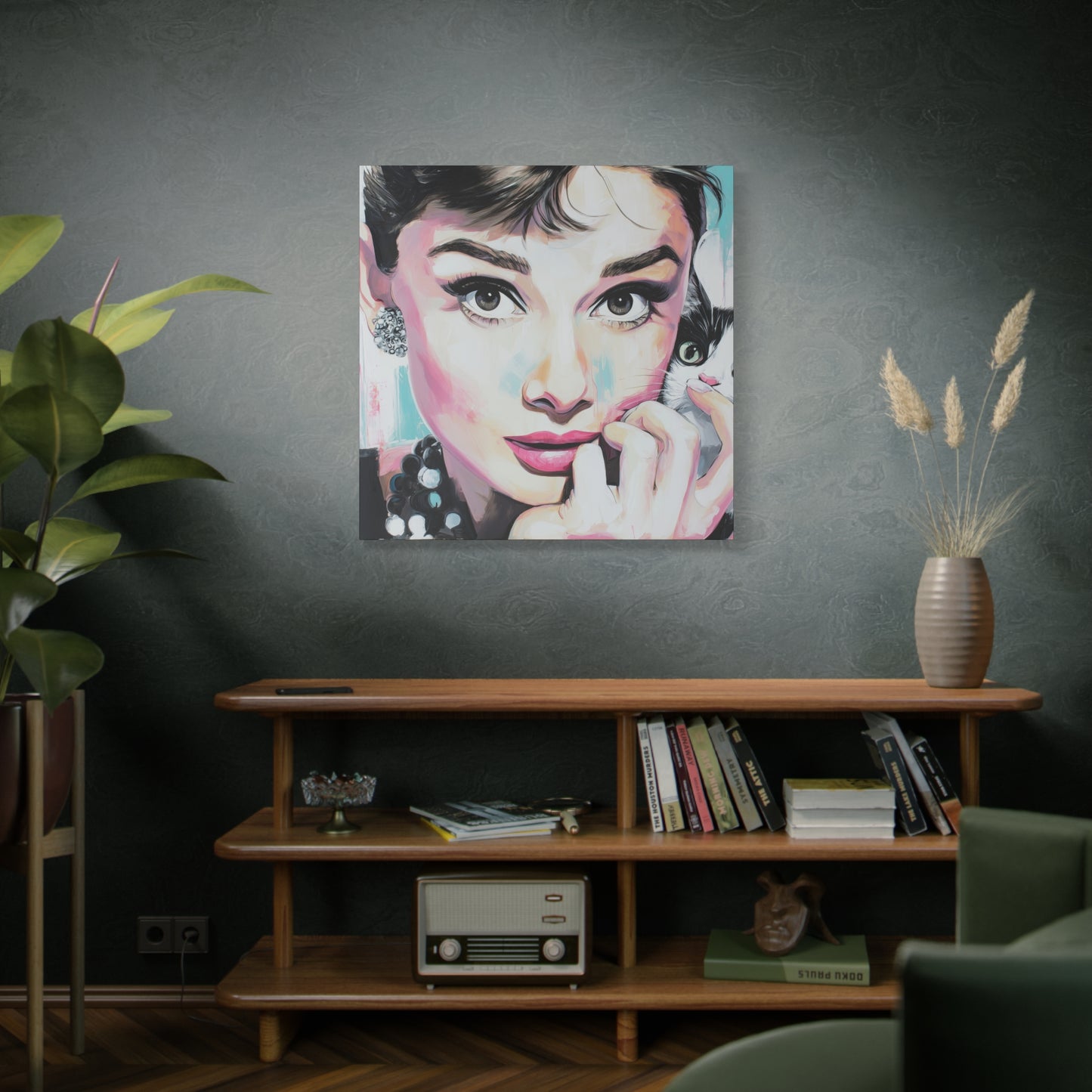 Gallery Wrapped Canvas, The Diva Project Art Canvas, Pinup Art Canvas – Audrey Hepburn - ONE