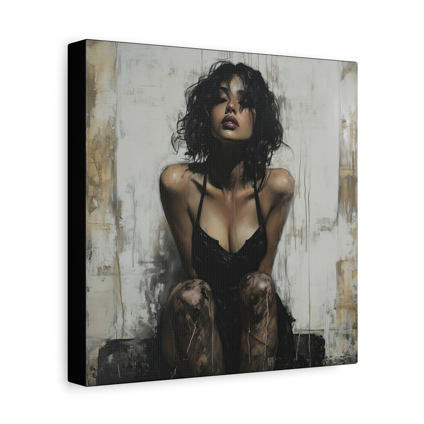 Gallery Wrapped Canvas, Sinners and Saints Art Canvas, Erotic Pinup Art Canvas – Vivienne