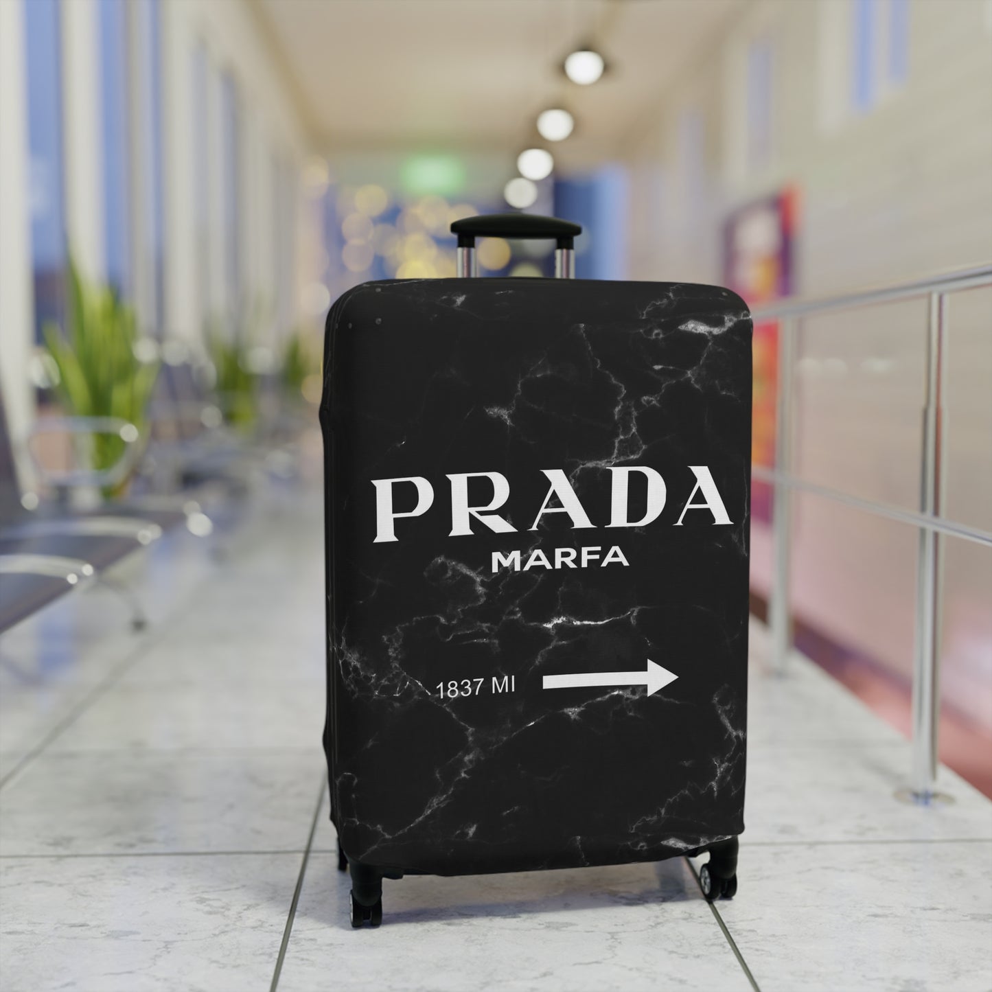 Designer Inspired Luggage Cover - 1837 Miles to Marfa