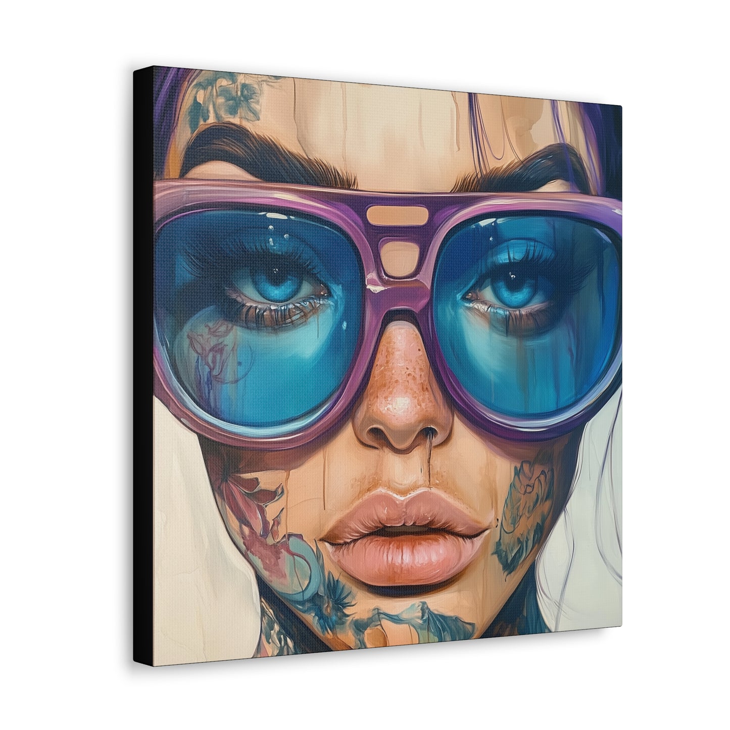 Canvas Gallery Wrap, Ladies in Lenses Wall Art, Abstract Femme Girl Art - Jane