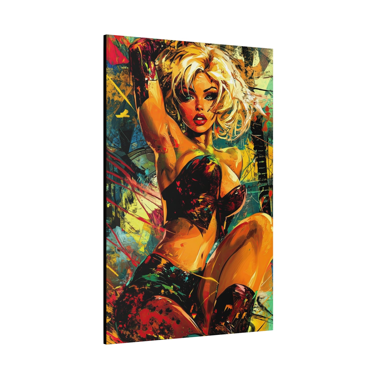 Gallery Wrapped Canvas, Guilt and Grit Adult Art Canvas, Erotic Pinup Art Canvas – Robin