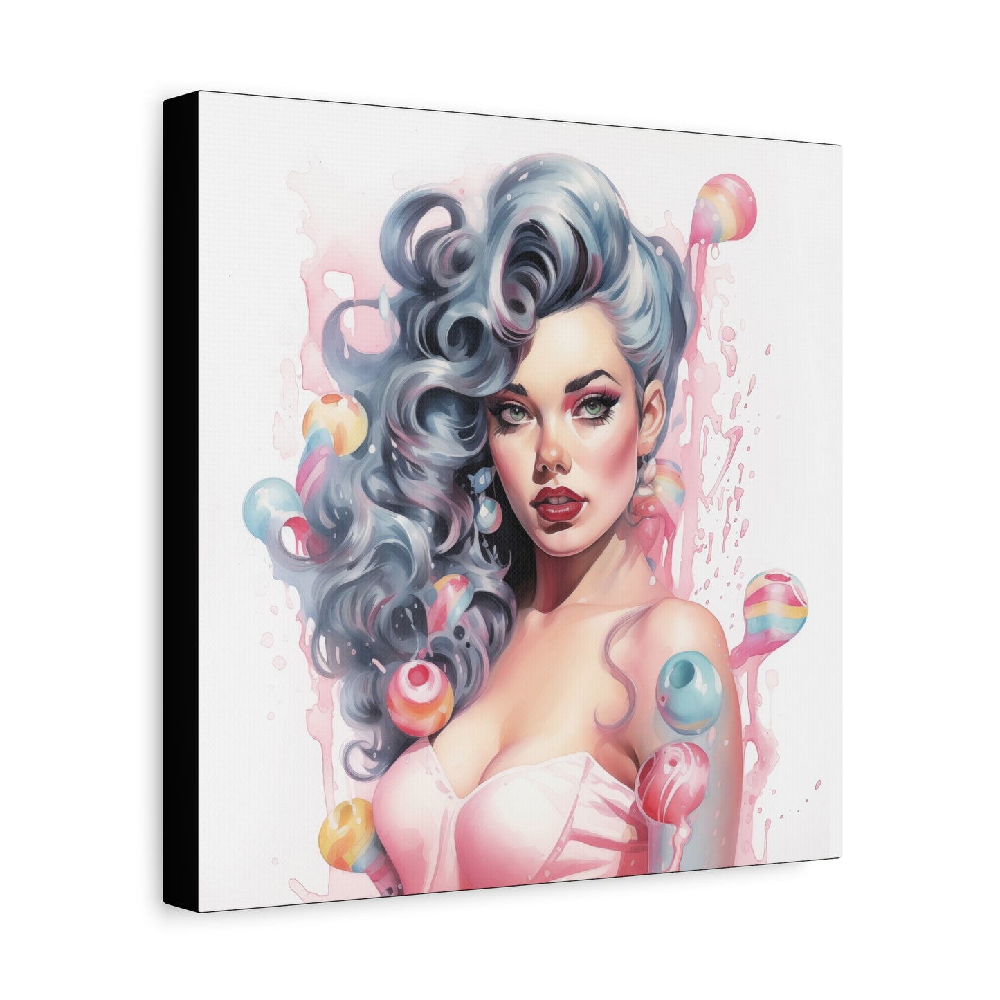 Canvas Wall Art, Gallery Wrapped Pop Art, Femme Doll Wall Art – Lux