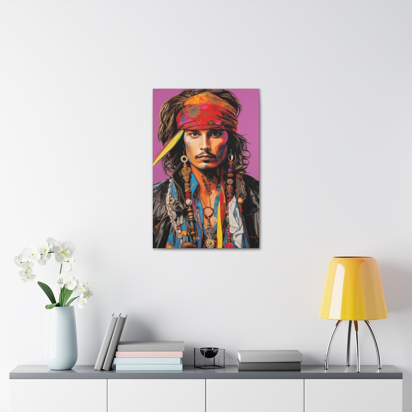 Gallery Wrapped Canvas, Celebrity Inspired, Pop Art Canvas – Johnny Also