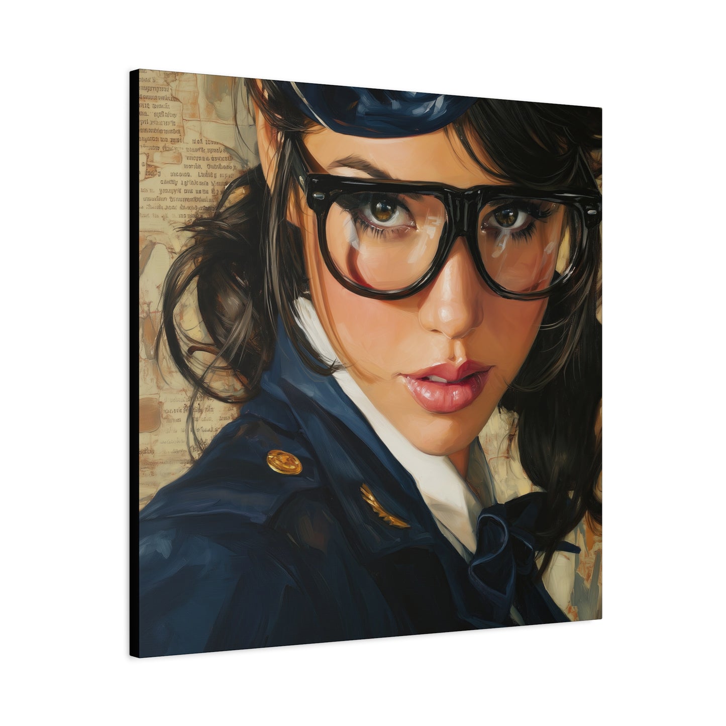 Gallery Wrapped Canvas, Liberty and Lace Art Canvas, Erotic Pinup Art Canvas – Lizzy