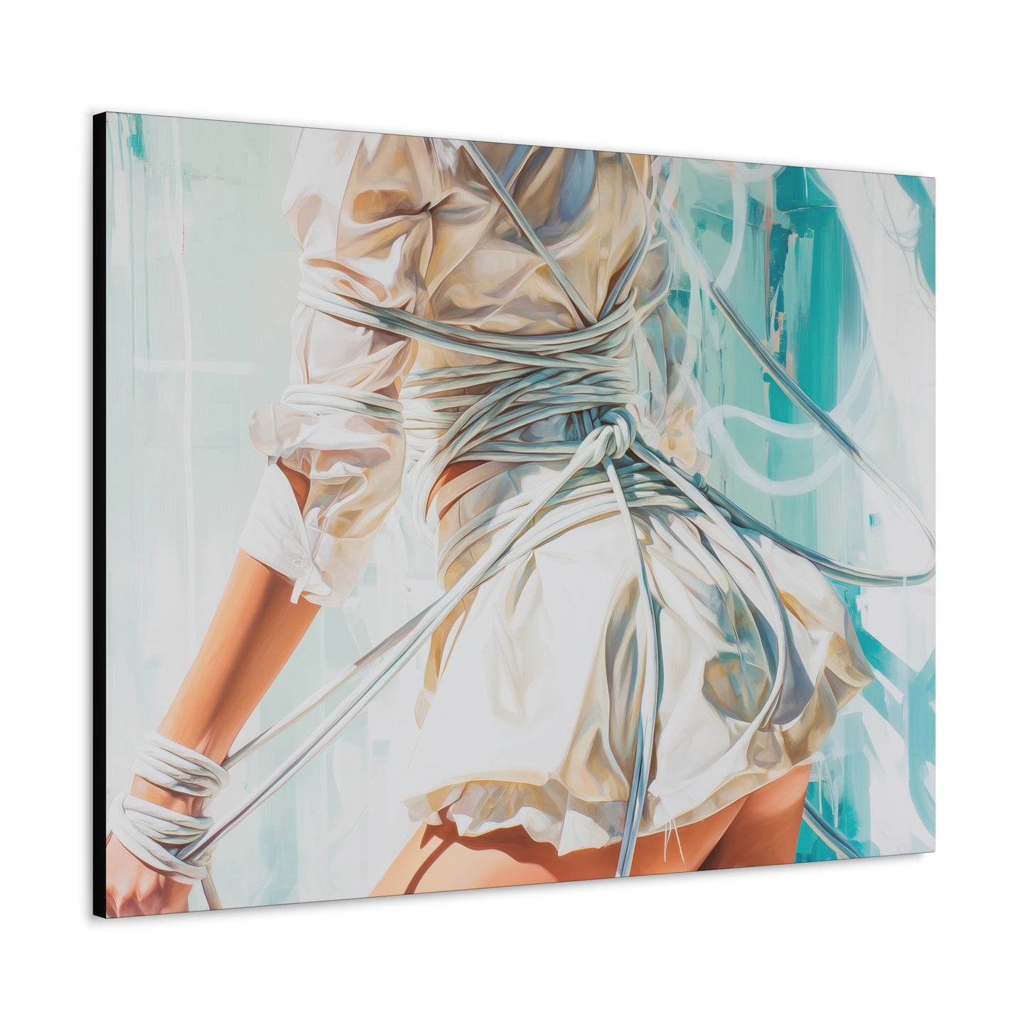 Gallery Wrapped Canvas, Ropes and Reverence Art Canvas, Erotic Shibari Art Canvas – Hannah