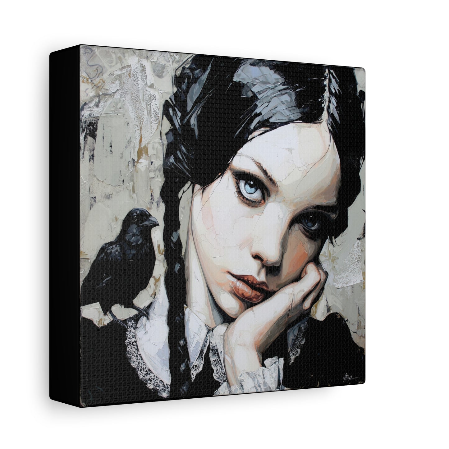 Gallery Wrapped Canvas, Myth and Bones Gothic Art Canvas, Dark Muse Canvas - Wendy