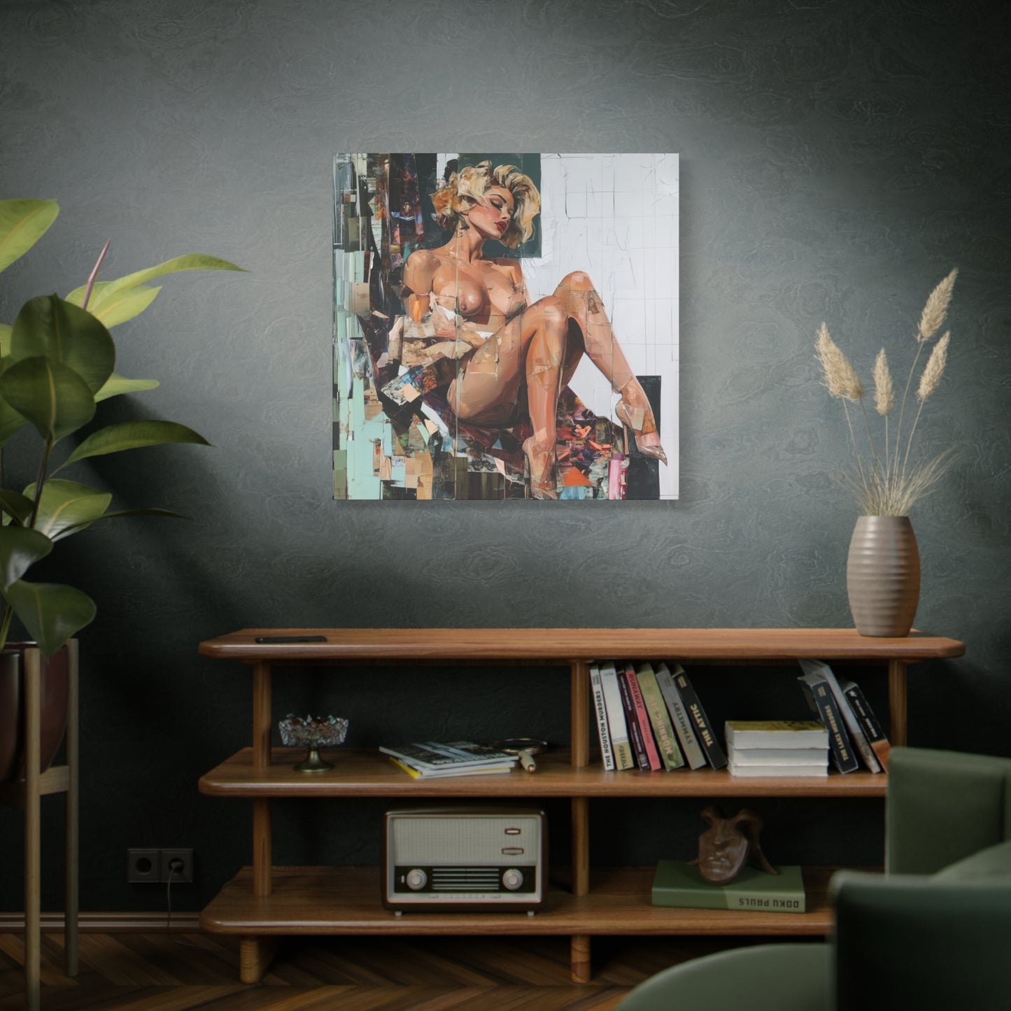 Gallery Wrapped Canvas, Guilt and Grit Adult Art Canvas, Erotic Pinup Art Canvas – Margo