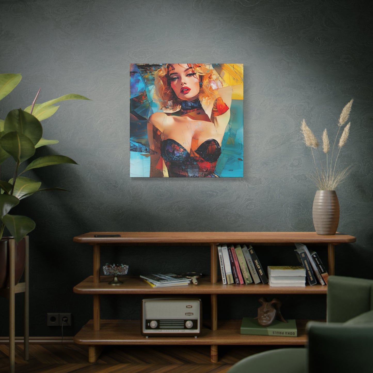 Gallery Wrapped Canvas, Guilt and Grit Adult Art Canvas, Erotic Pinup Art Canvas – Dahlia