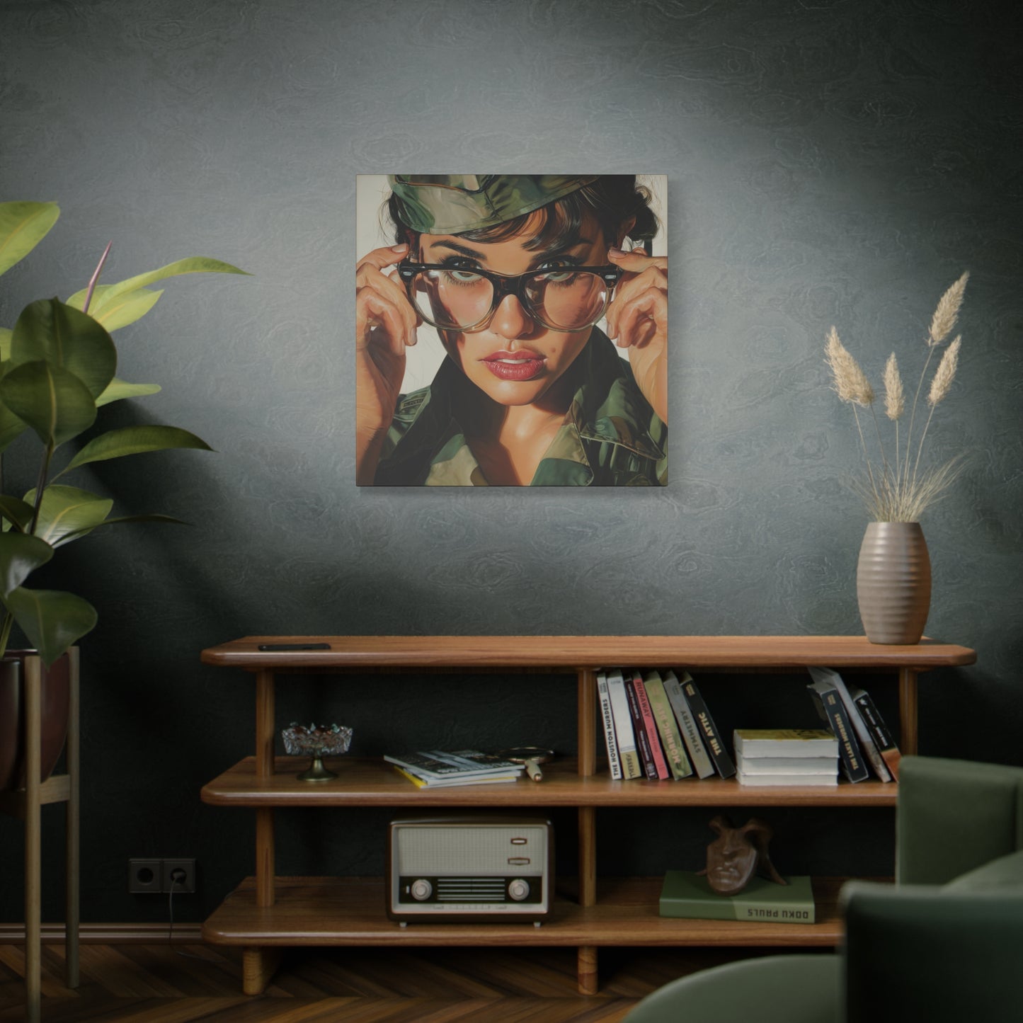 Gallery Wrapped Canvas, Liberty and Lace Art Canvas, Erotic Pinup Art Canvas – Erica