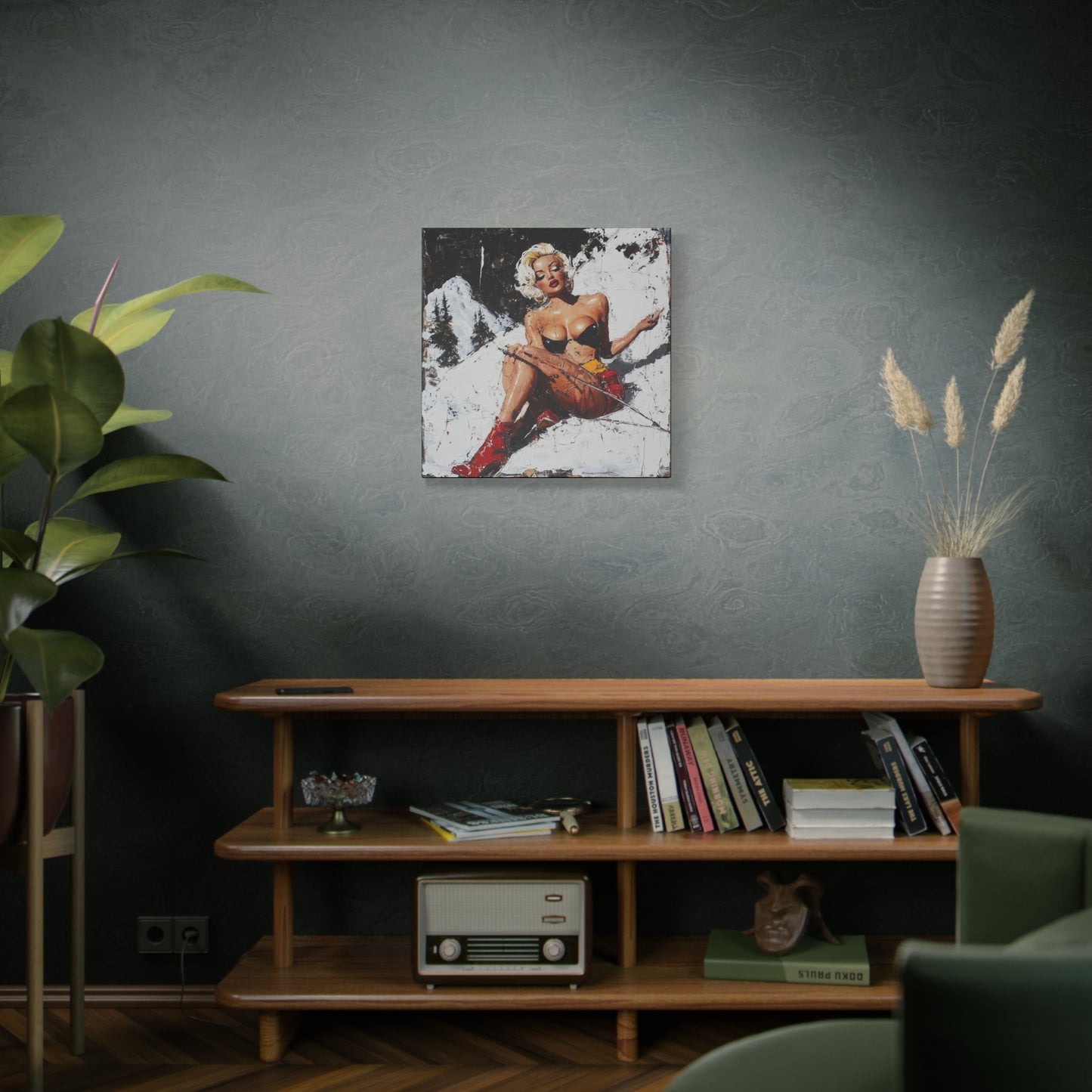 Gallery Wrapped Canvas, Guilt and Grit Adult Art Canvas, Erotic Pinup Art Canvas – Scarlett