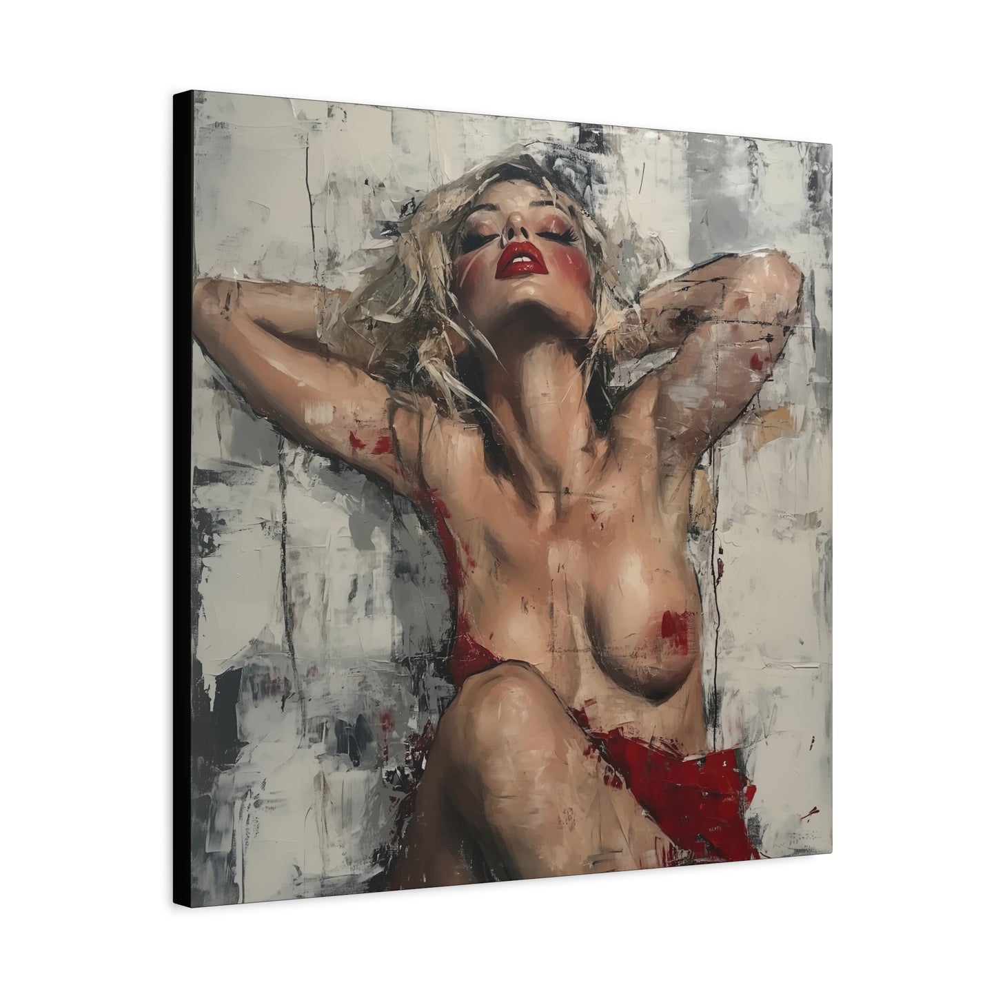 Gallery Wrapped Canvas, Guilt and Grit Adult Art Canvas, Erotic Pinup Art Canvas – Seraphine