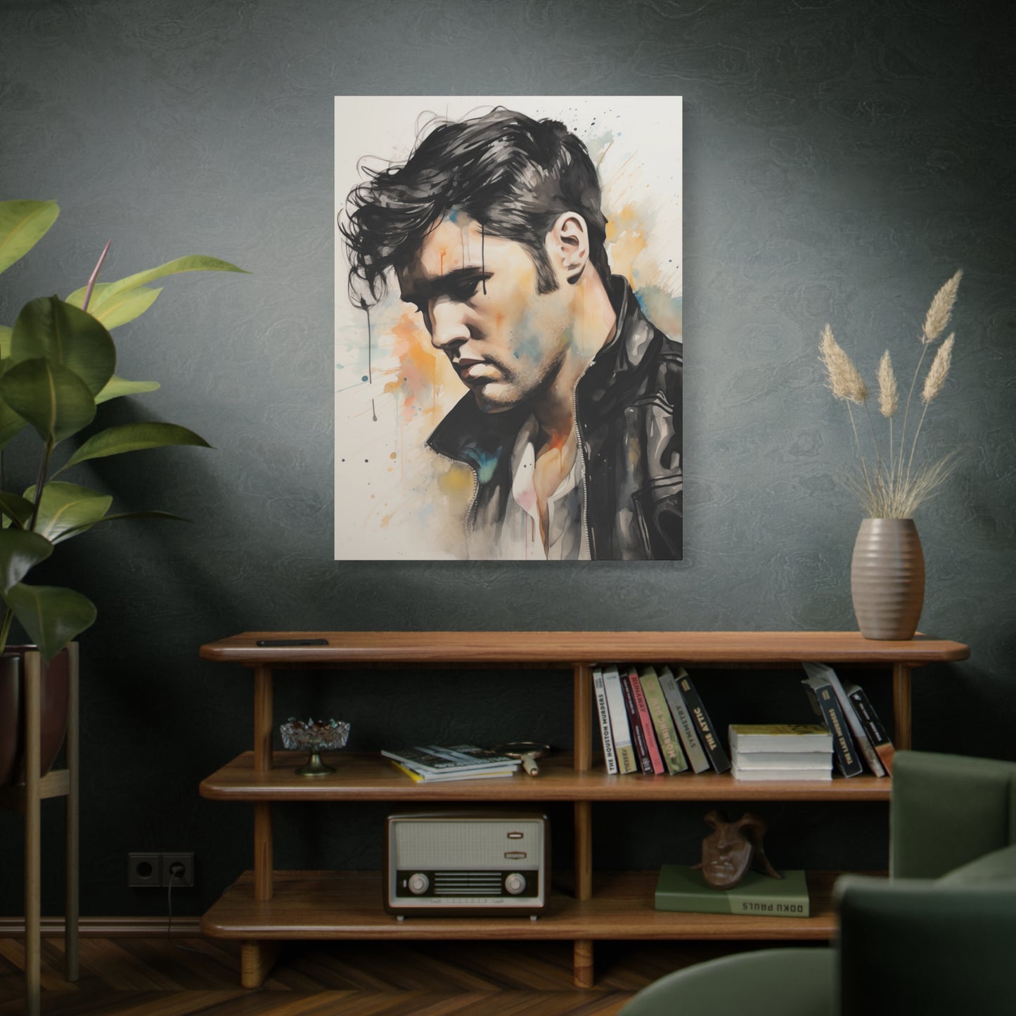 Gallery Wrapped Canvas, Celebrity Inspired, Pop Art Canvas – Elvis Also